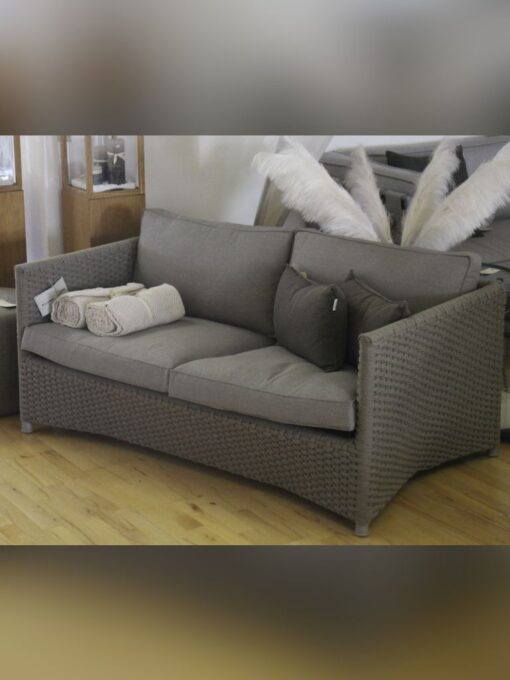 diamond 2sitzer sofa soft rope taupe abverkauf