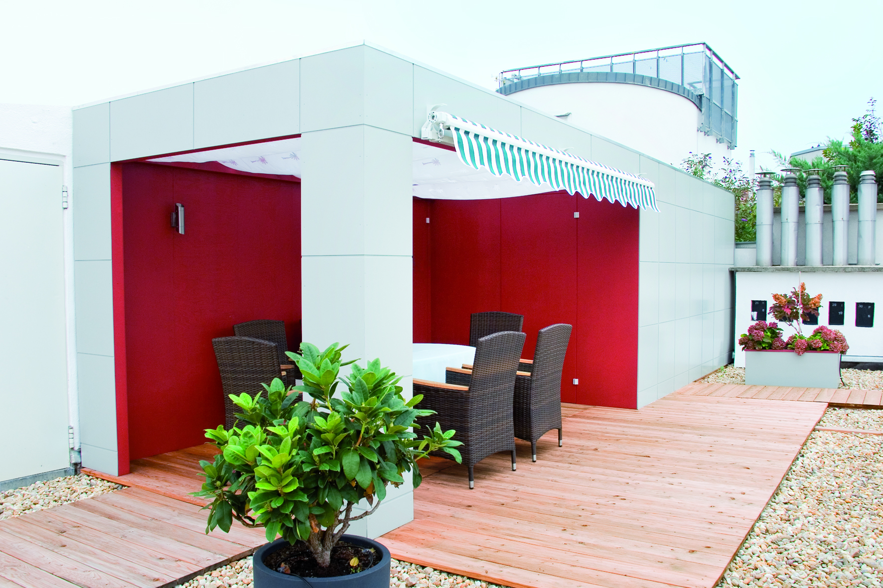 Dachterrasse mit Pavillon Box 7 Dachterrasse mit Pavillon Box 01