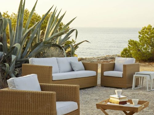 Lounge-Sofa Chester von Cane-line aus Geflecht (Cane-line Weave Faser) bei WALLI Gartenmöbel