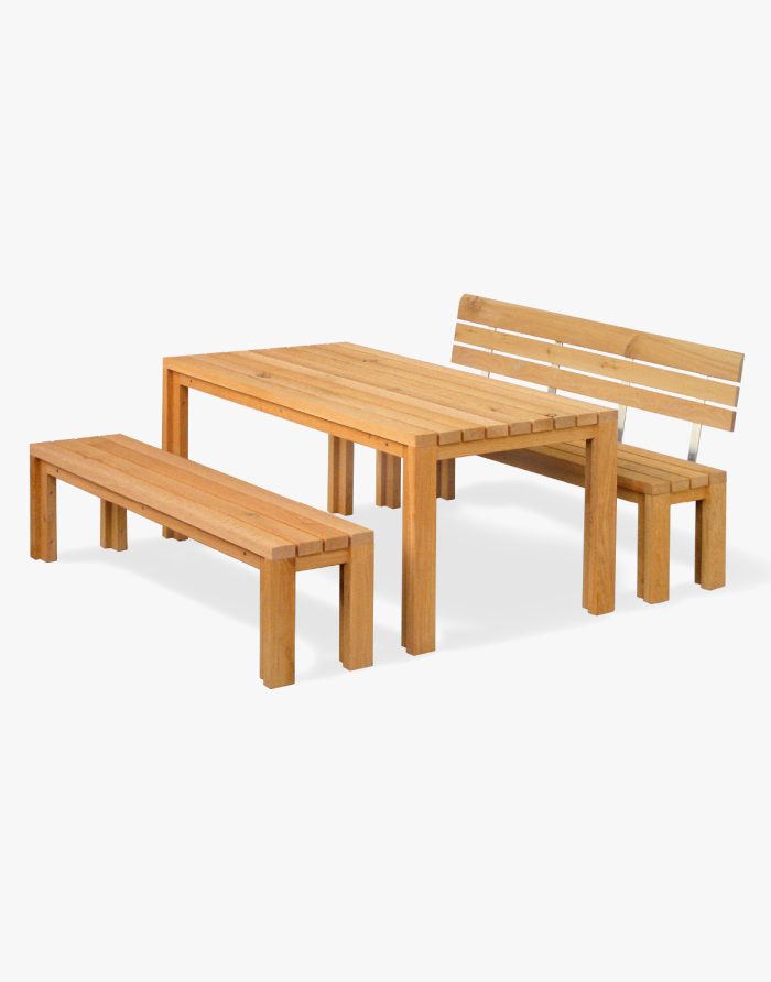 Moderne Garten-Sitzgruppe aus massivem