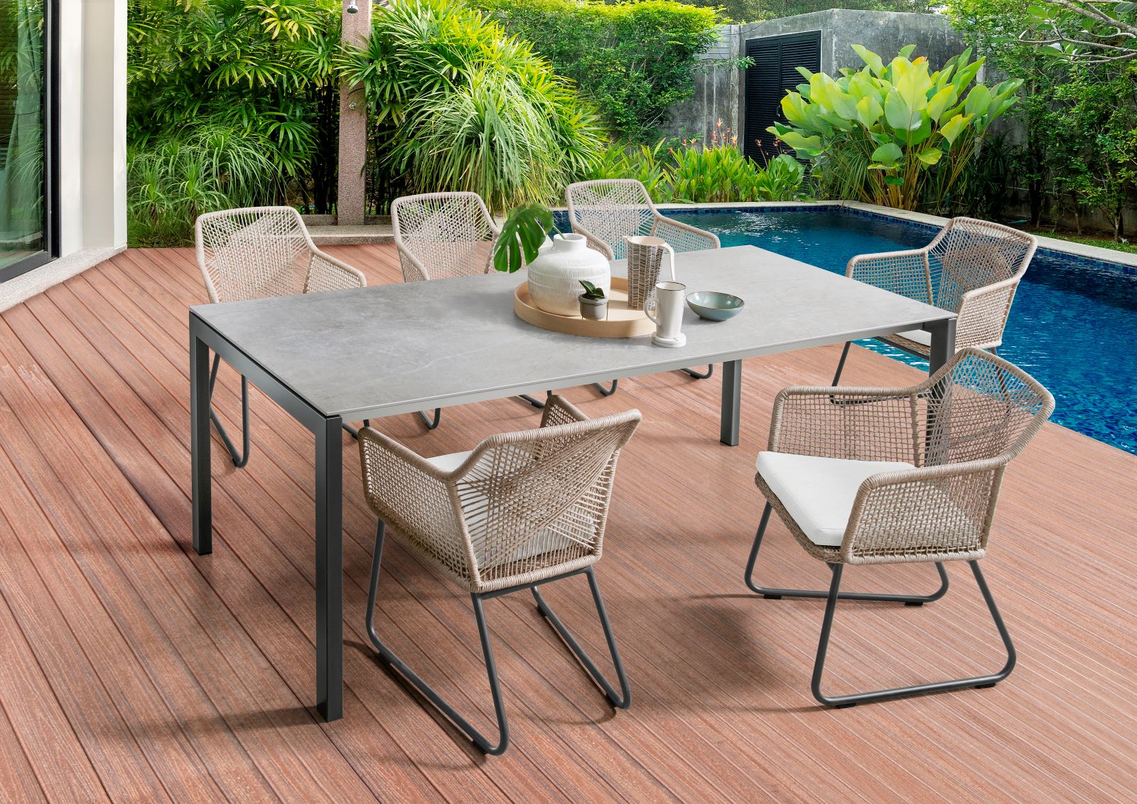 Tisch Ventura FIX 2 Ventura Edelstahl eisengrau