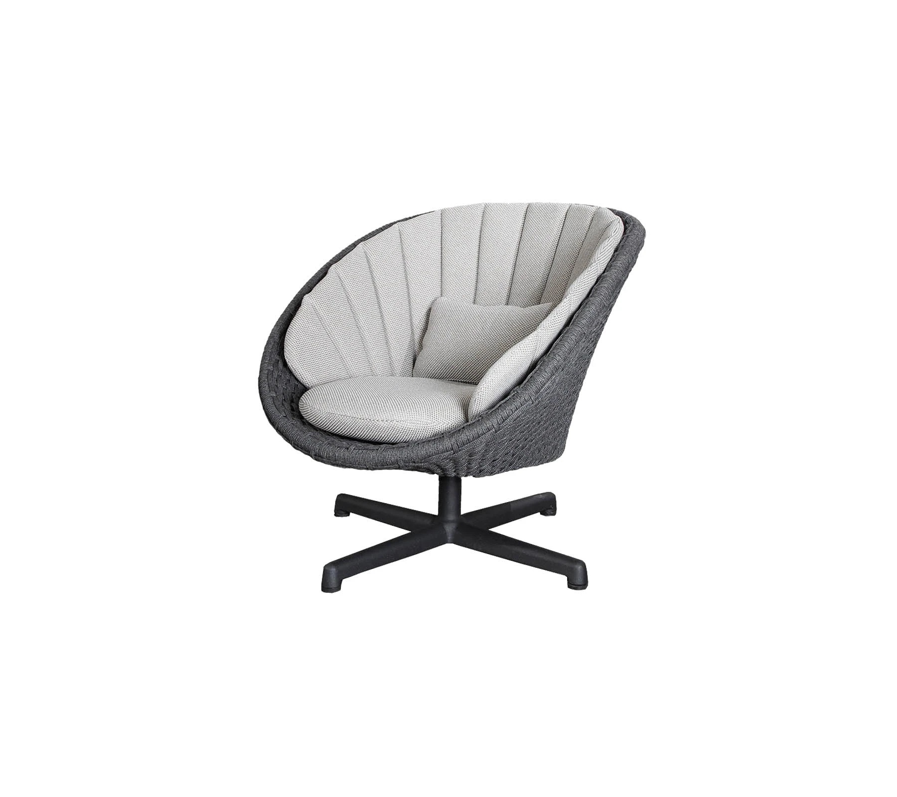 Peacock Loungesessel drehbar 2 Peacock Loungedrehsessel Soft Rope